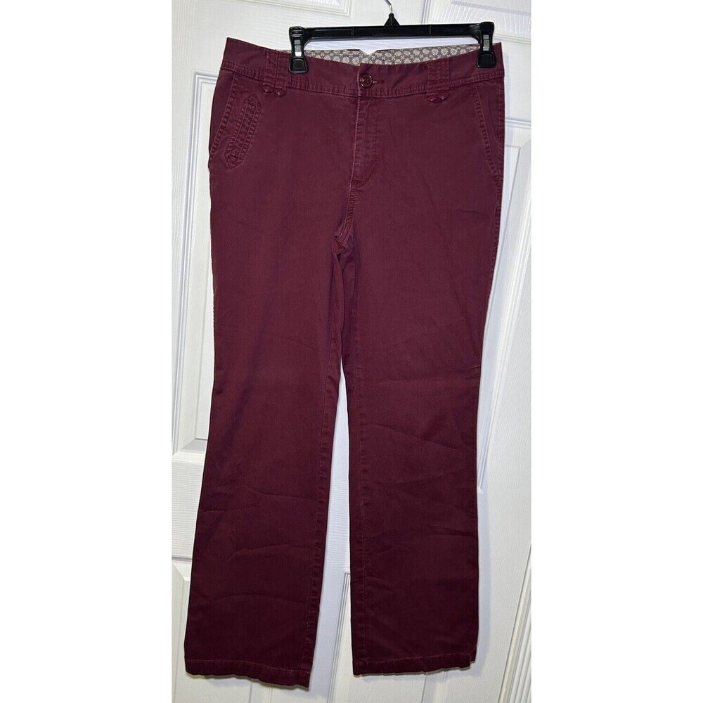 St. John’s Bay Women’s Burgundy Bootcut Pants Size 8 (30 X 30.5)